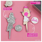 Putt Buddies Barbie Chasing Birdies Single-Prong Golf Divot Tool with Barbie Ball Marker