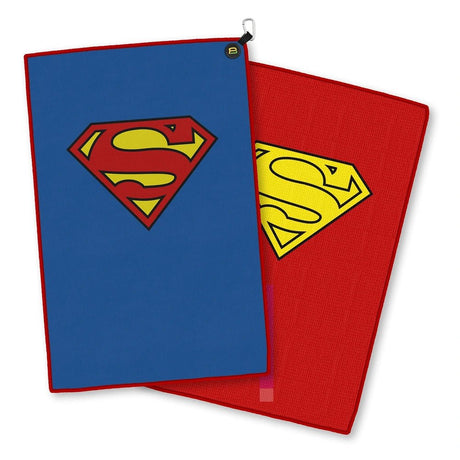 Putt Buddies Superman Golf Towel 24"x16" Double Sided - Non-Magnetic