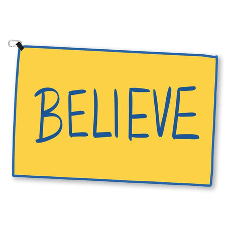 Putt Buddies Ted Lasso Believe Golf Towel 24"x16" Double Sided - Non-Magnetic