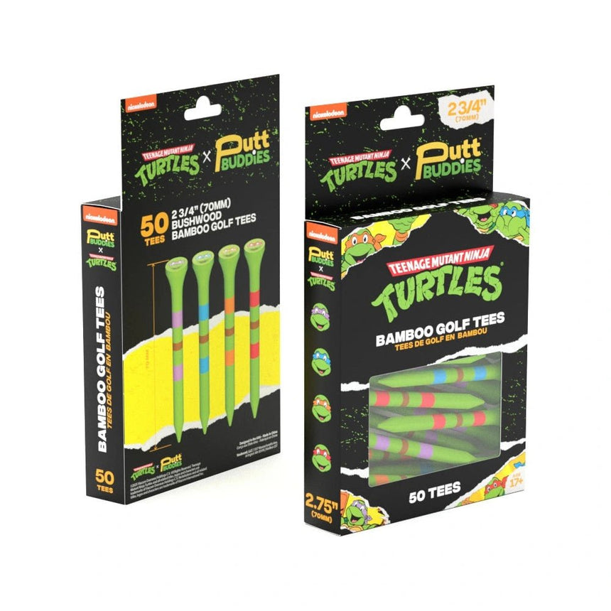 Putt Buddies Teenage Mutant Ninja Turtles Bamboo Golf Tees 2.75" – Pack of 50