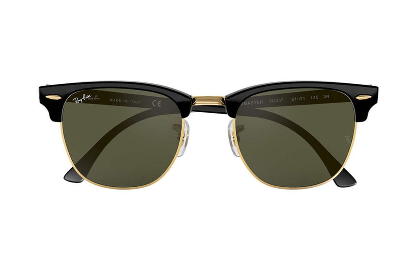 Ray-Ban Clubmaster Classic - Black/Green Classic G-15