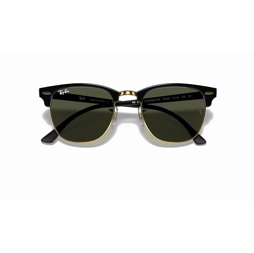 Ray-Ban Clubmaster Classic - Tortoise/Green Solid Color