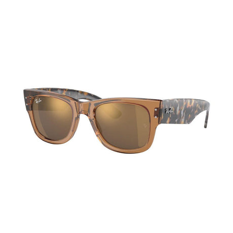 Ray-Ban Mega Wayfarer - Transparent Brown/Gold Mirror