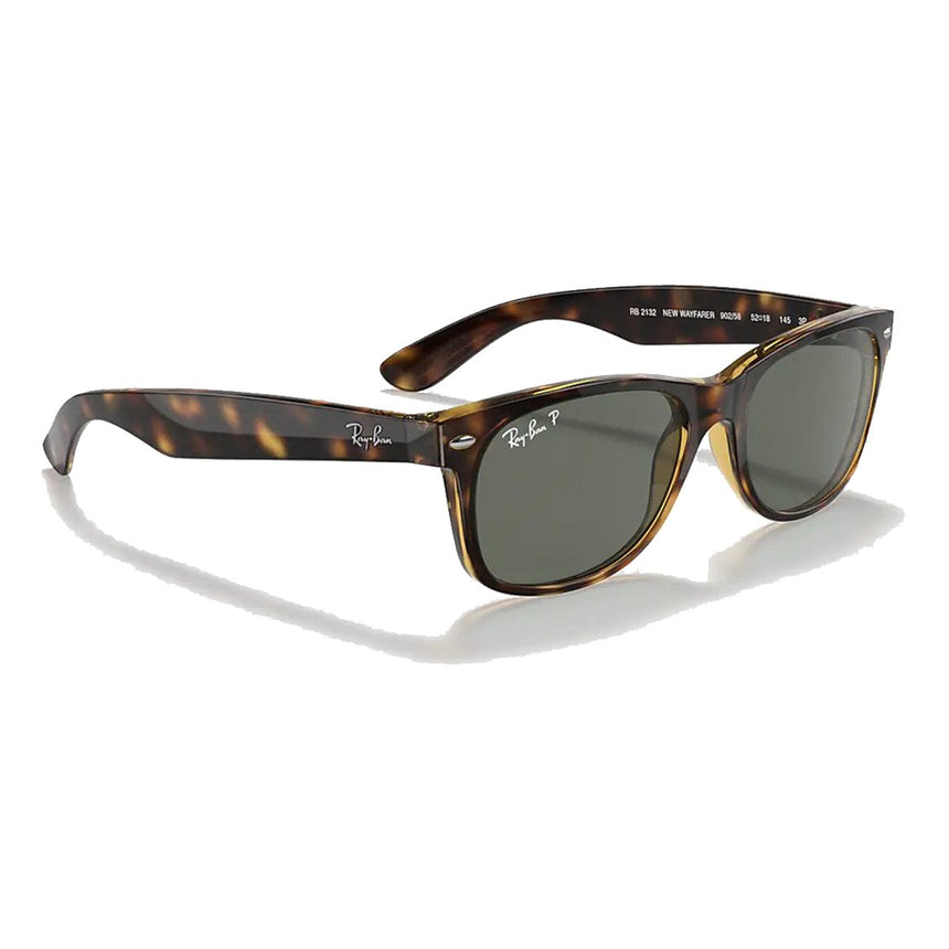 Ray-Ban New Wayfarer - Tortoise/Polarized Green Solid