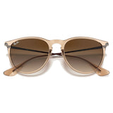 Ray-Ban Women's Erika Color Mix - Shiny Transparent Brown/Brown Gradient