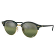 Ray-Ban Clubround Chromance - Polished Green on Gold/Green Polarized