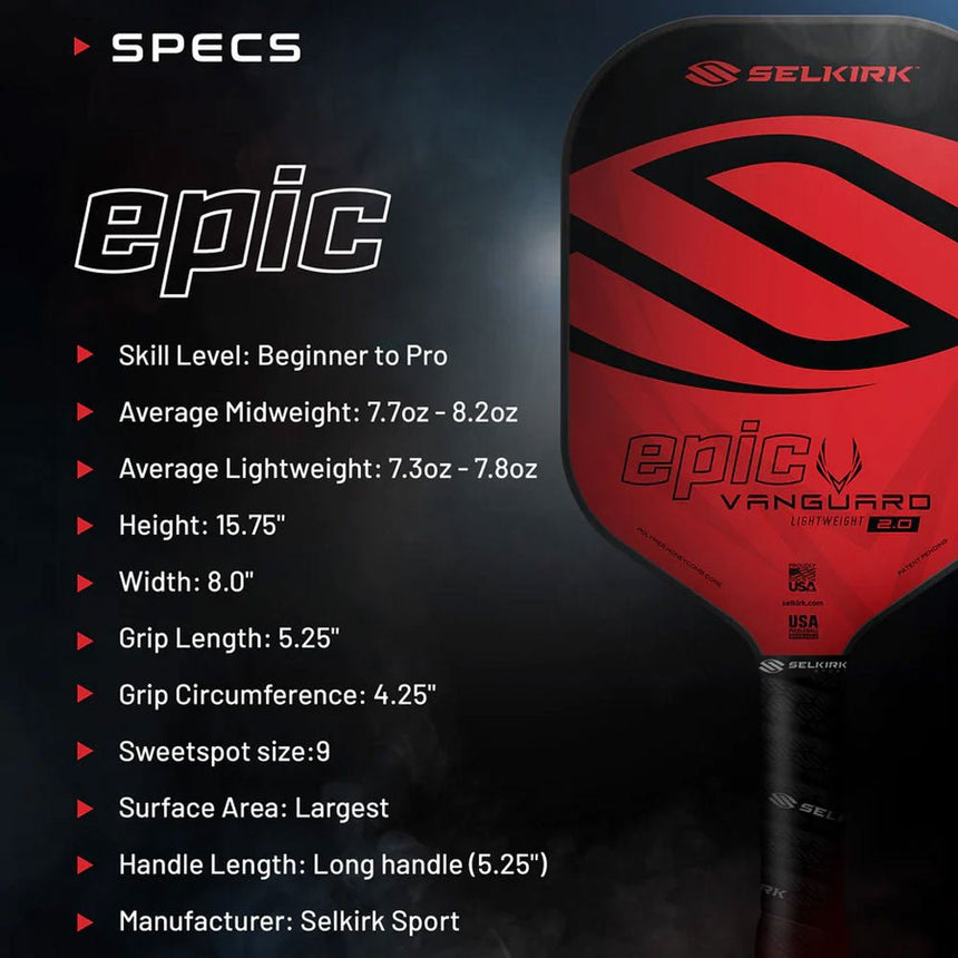 Selkirk Vanguard 2.0 Epic Paddle