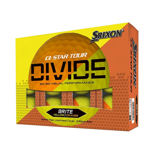 Srixon Q-Star Tour Divide Golf Balls - Orange - 2024