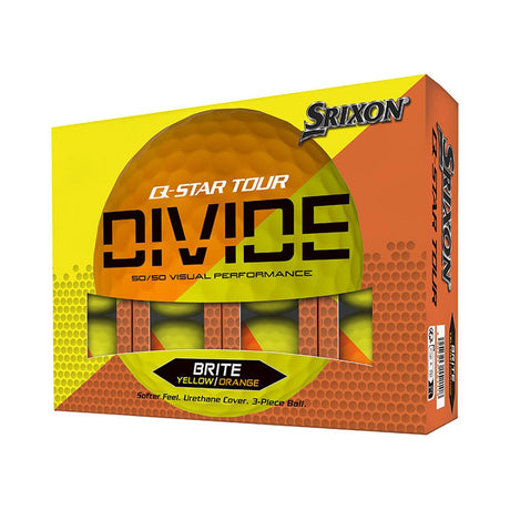 Srixon Q-Star Tour Divide Golf Balls - Orange - 2024