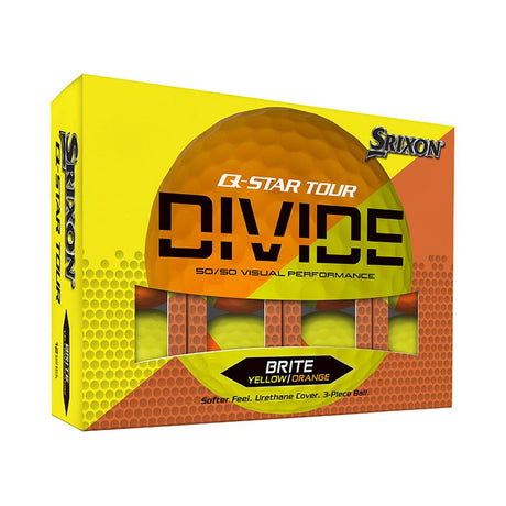 Srixon Q-Star Tour Divide Golf Balls - Orange - 2024