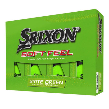 Srixon Soft Feel Brite Golf Balls - Brite Green - 2023