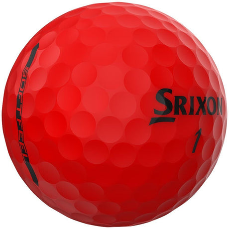 Srixon Soft Feel Brite Golf Balls - Brite Red - 2023