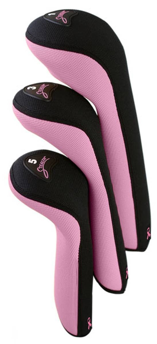 Stealth Golf Club Head Covers - Black/Pink