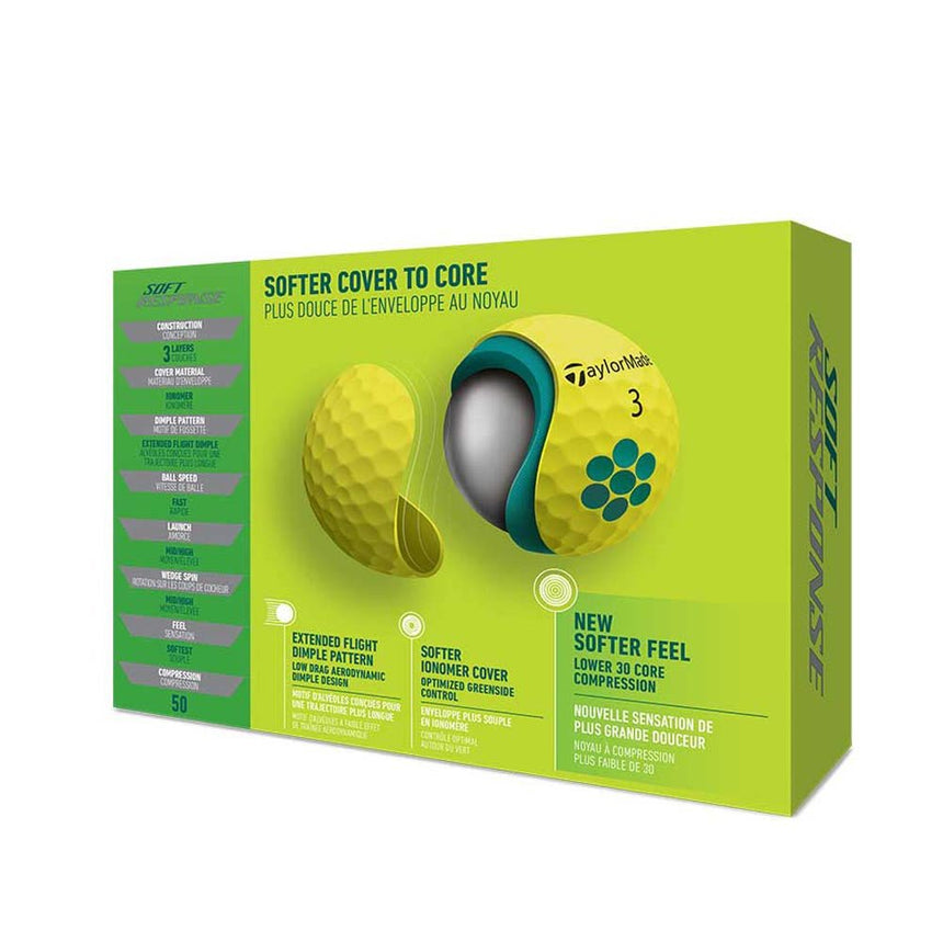 Taylormade Soft Response Golf Balls - Yellow - 2022