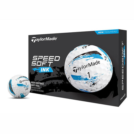 TaylorMade SpeedSoft Ink Golf Balls - Blue - 2024