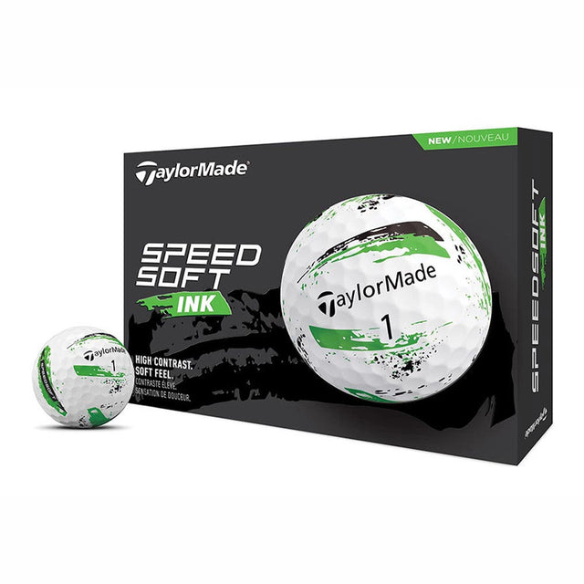 TaylorMade SpeedSoft Ink Golf Balls - Green - 2024