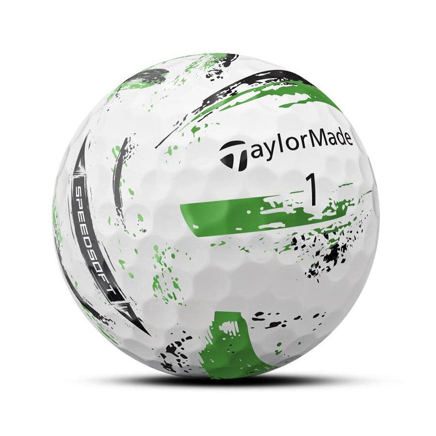 TaylorMade SpeedSoft Ink Golf Balls - Green - 2024