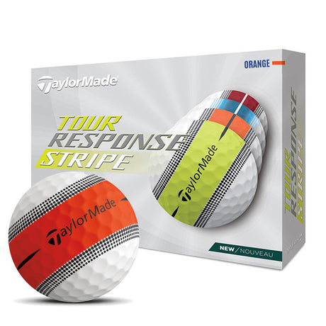 Taylormade Tour Response Stripe Golf Balls - Orange