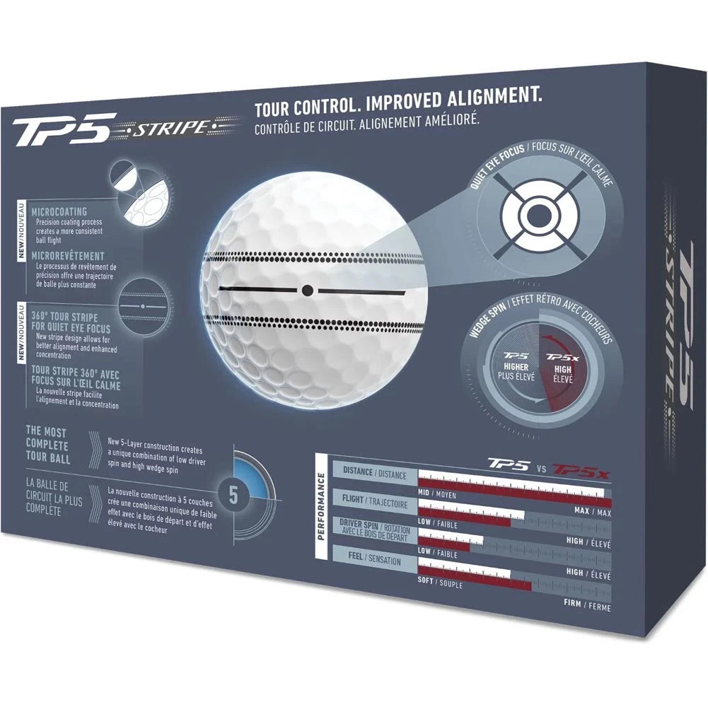 TaylorMade TP5 Stripe Golf Balls – Golf HQ TaylorMade TP5 Stripe Golf Balls – Golf HQ