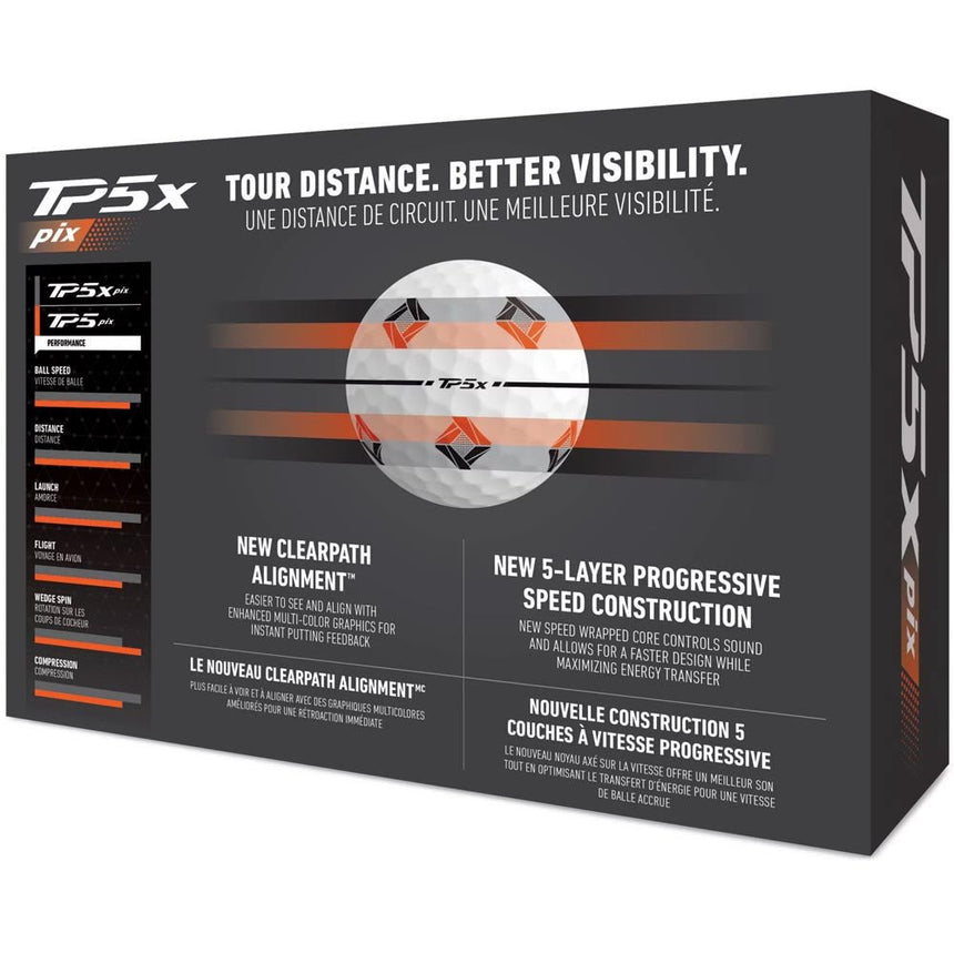 Taylormade TP5x pix Golf Balls - 2024