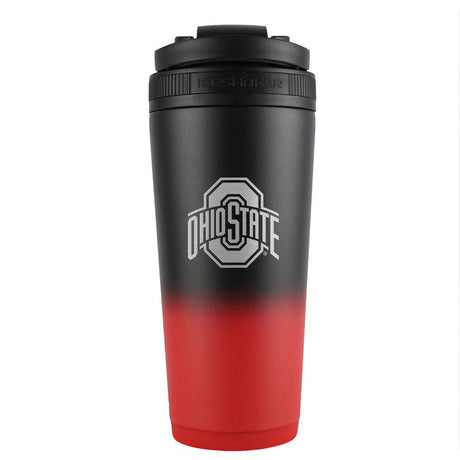 Team Effort NCAA Ohio State Buckeyes Stainless Steel Ombre Ice Shaker - 26 oz