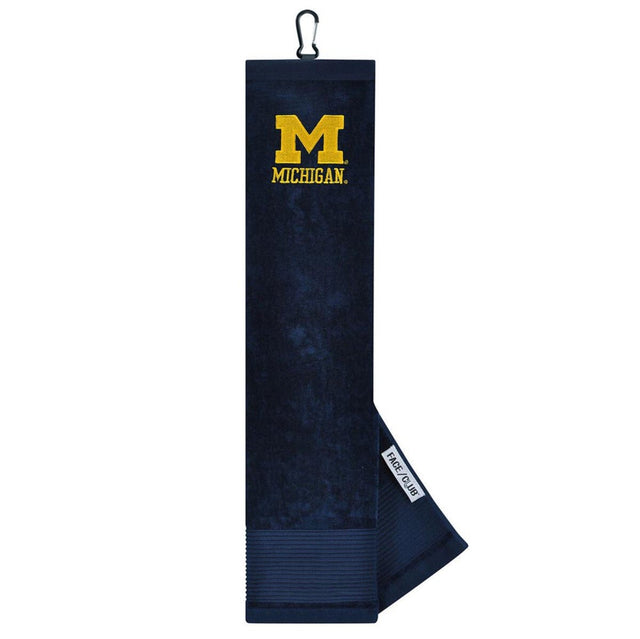 WinCraft NCAA University of Michigan Face/Club Tri-Fold Embroidered Towel