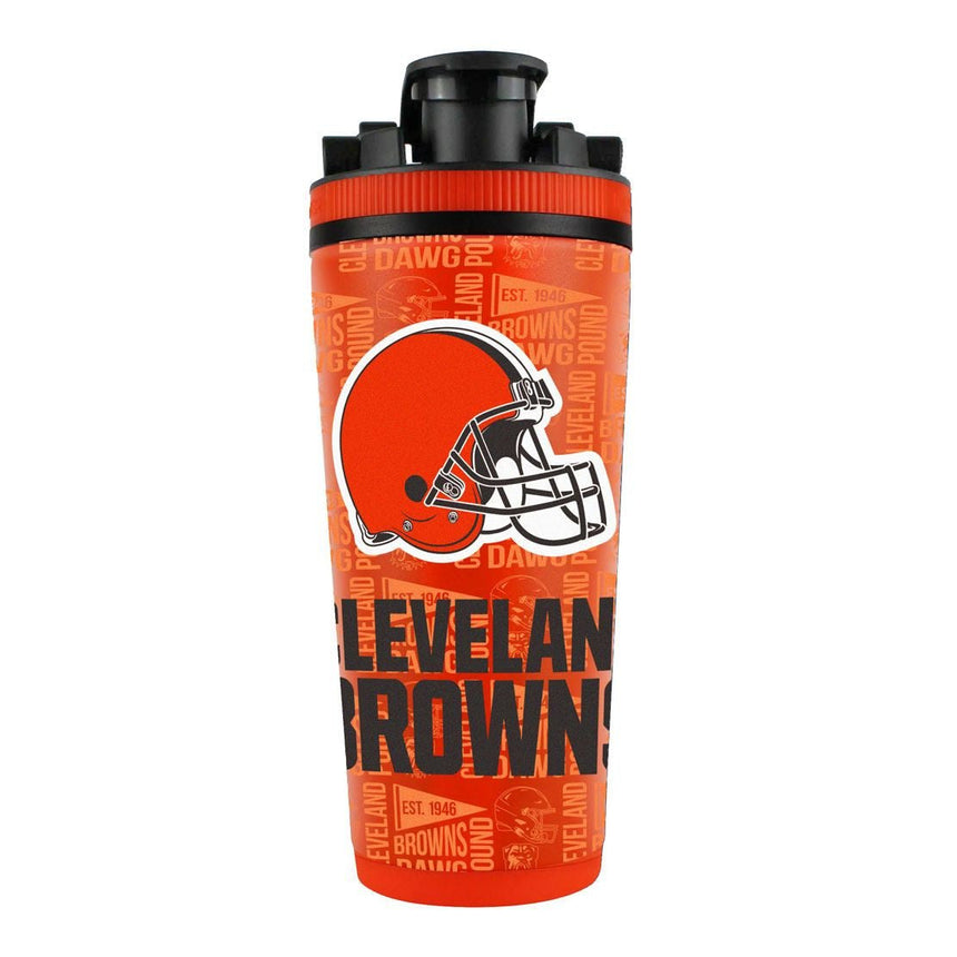 Team Effort NFL Cleveland Browns Stainless Steel 4D Ice Shaker - 26 oz