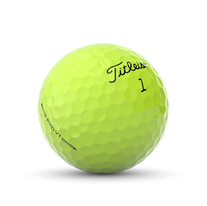 Titleist Pro V1 Golf Balls - Yellow - 2023