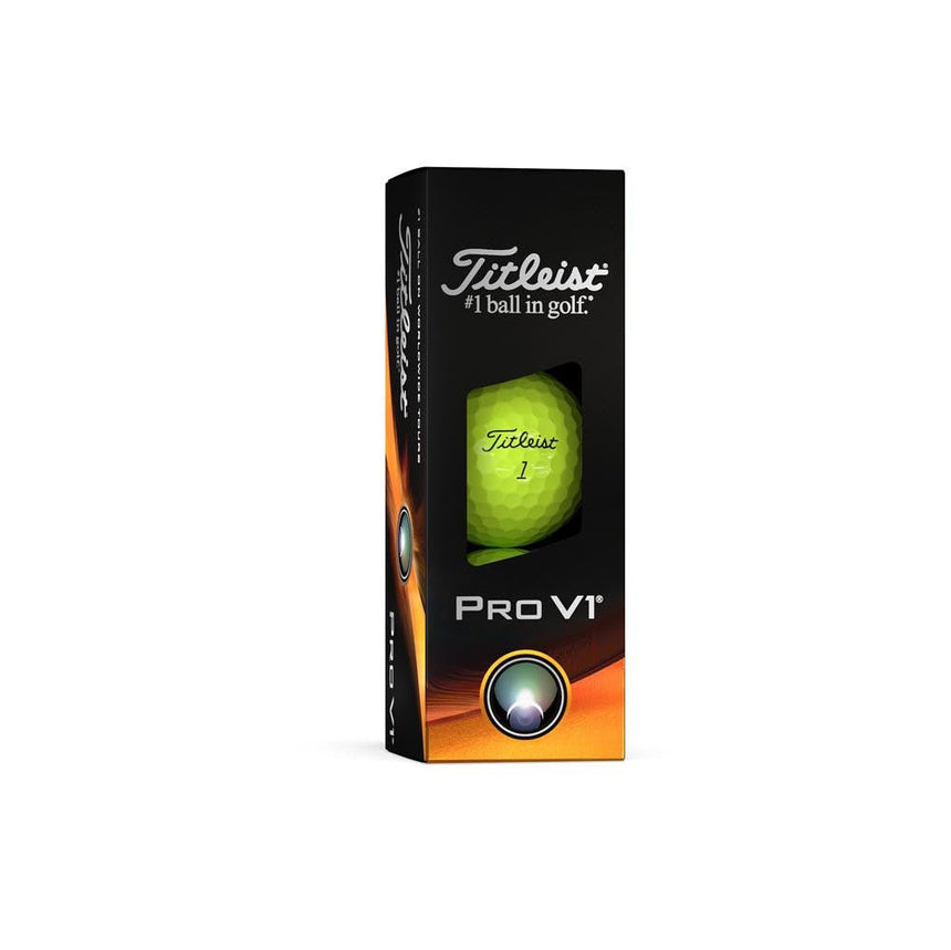 Titleist Pro V1 Golf Balls - Yellow - 2023