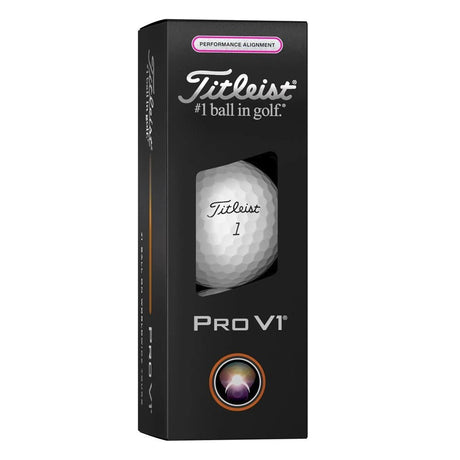 Titleist Pro V1 Performance Alignment Golf Balls - Pink
