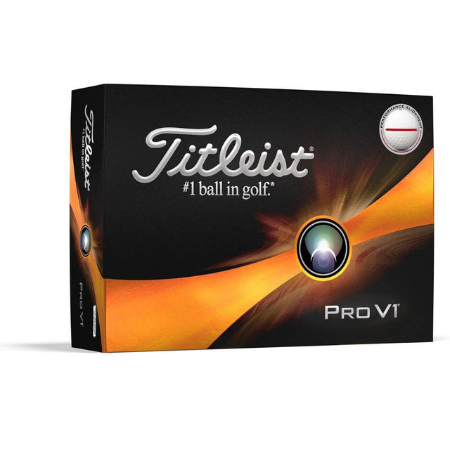 Titleist Pro V1 Performance Alignment Golf Balls - Red