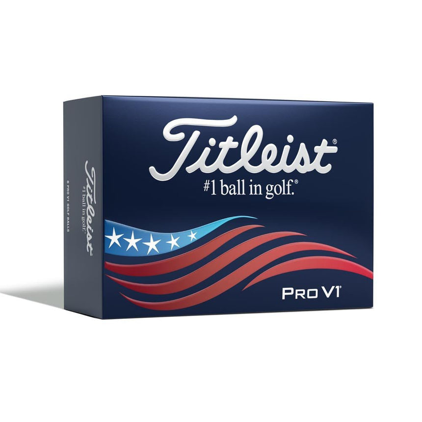 Titleist Pro V1 USA Flag Golf Balls - 6 Pack - 2022