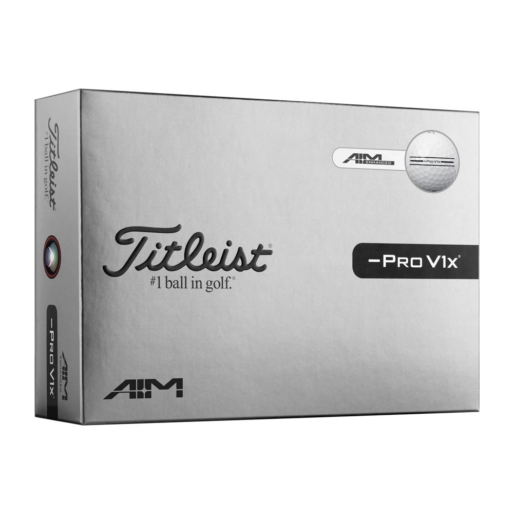 Titleist Pro V1x Left Dash AIM Enhanced Alignment Personalized Golf Balls