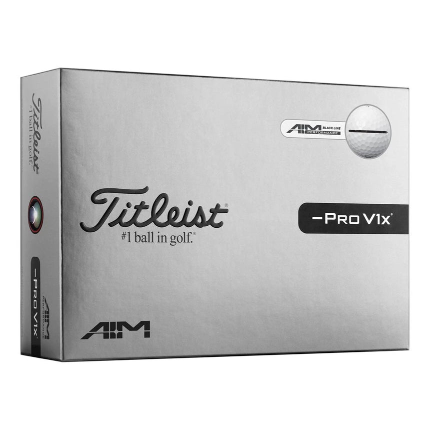 Titleist Pro V1x Left Dash AIM Performance Golf Balls - Black