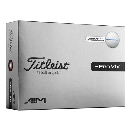 Titleist Pro V1x Left Dash AIM Performance Golf Balls - Blue