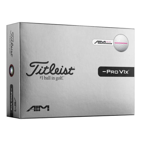 Titleist Pro V1x Left Dash AIM Performance Golf Balls - Pink