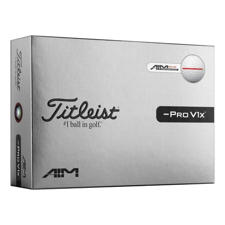 Titleist Pro V1x Left Dash AIM Performance Golf Balls - Red