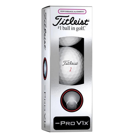 Titleist Pro V1x Left Dash Performance Alignment Golf Balls - Pink