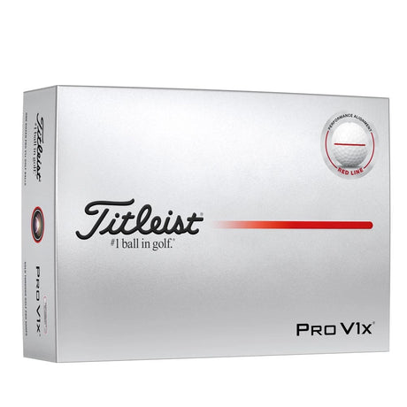 Titleist Pro V1x Performance Alignment Golf Balls - Red