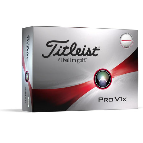 Titleist Pro V1x Performance Alignment Golf Balls - Red
