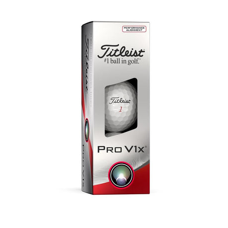 Titleist Pro V1x Performance Alignment Golf Balls - Red