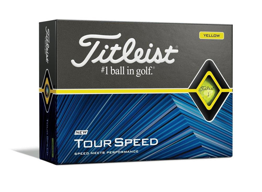 Titleist Tour Speed Golf Balls - Yellow