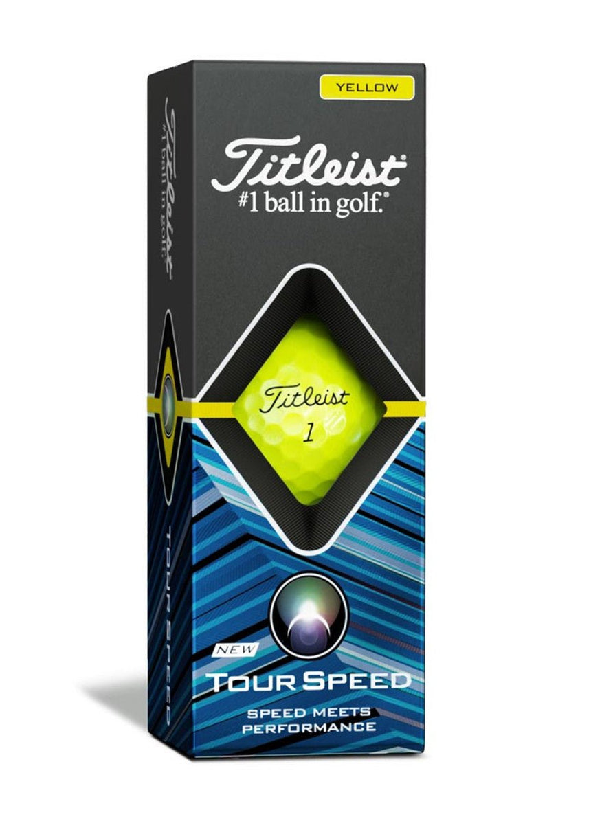 Titleist Tour Speed Golf Balls - Yellow