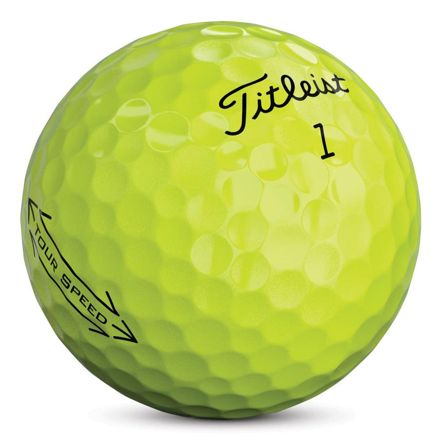 Titleist Tour Speed Golf Balls - Yellow