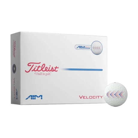Titleist 2026 Velocity AIM Peformance Red, White, and Blue Golf Balls