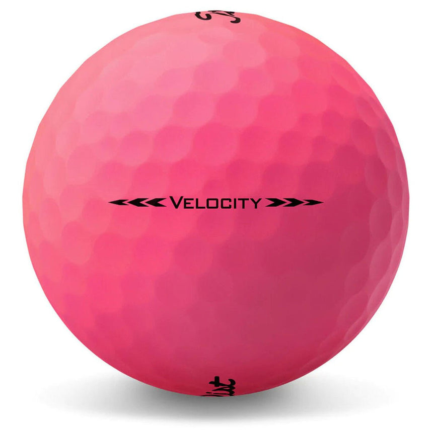 Titleist Velocity Golf Balls - Matte Pink