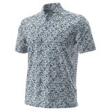 Under Armour Drive Dogwood Print Golf Polo - Blue Atlantis