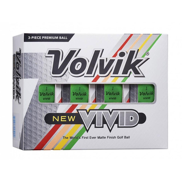 Volvik Vivid Golf Balls - Matte Green - 2022