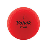 Volvik Vivid Golf Balls - Matte Red - 2022
