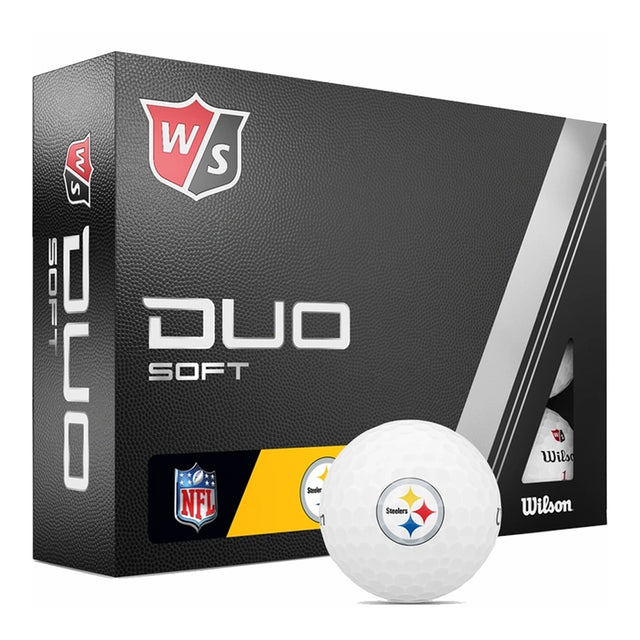 Wilson DUO Soft NFL Golf Balls - Pittsburgh Steelers